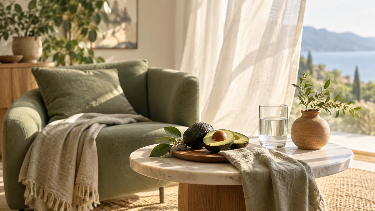 A comfortable seat by the window and a light curtain for a quiet breathing space