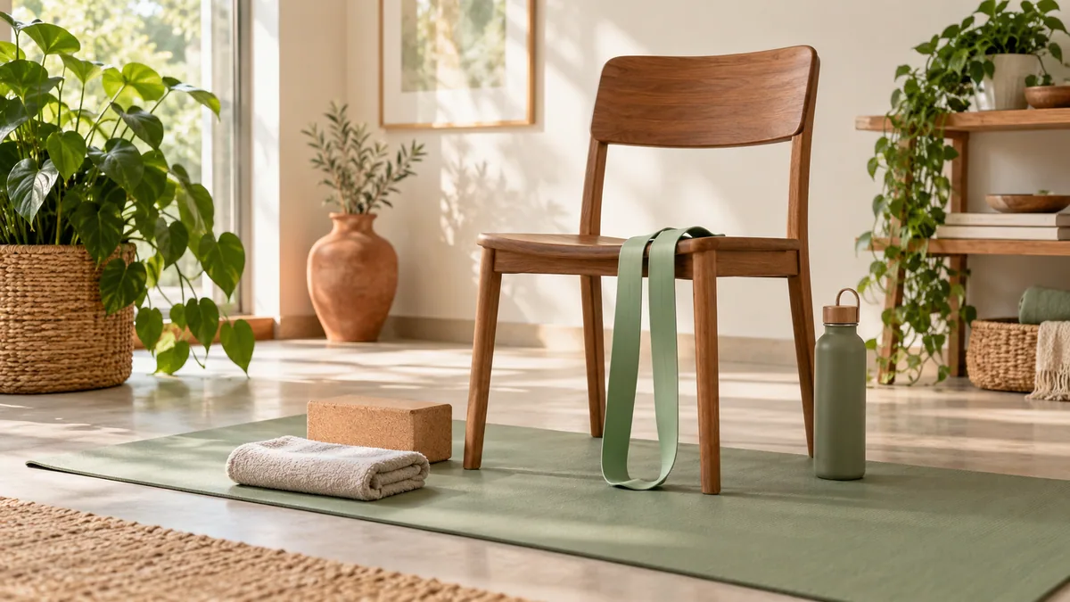Chairs and simple equipment for gradual movement at home